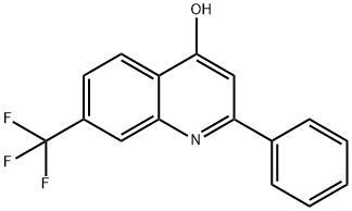2-페닐-7-트리플루오로메틸-4-퀴놀리놀 구조식 이미지