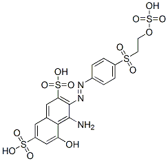 4-amino-5-hydroxy-3-[[4-[[2-(sulphooxy)ethyl]sulphonyl]phenyl]azo]naphthalene-2,7-disulphonic acid 구조식 이미지