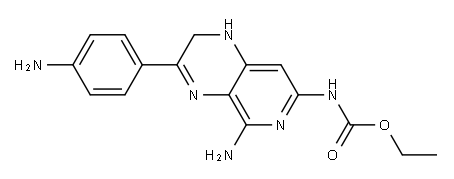 Carbamic acid, (5-amino-3-(4-aminophenyl)-1,2-dihydropyrido(3,4-b)pyra zin-7-yl)-, ethyl ester 구조식 이미지