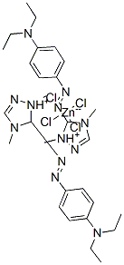 bis[5-[[4-(diethylamino)phenyl]azo]-1,4-dimethyl-1H-1,2,4-triazolium] tetrachlorozincate(2-)  Structure