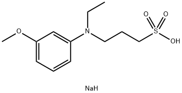 N-Ethyl-N-(3-sulfopropyl)-3-methoxyaniline sodium salt 구조식 이미지
