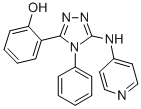 Phenol, 2-(4-phenyl-5-(4-pyridinylamino)-4H-1,2,4-triazol-3-yl)- 구조식 이미지