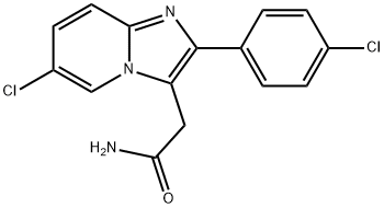 6-Chloro-2-(4-chlorophenyl)imidazo[1,2-α]pyridine-3-acetamide 구조식 이미지