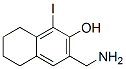 1-요오도-3-아미노메틸-5,6,7,8-테트라히드로-2-나프톨 구조식 이미지