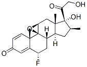 9beta,11beta-epoxy-6alpha-fluoro-17,21-dihydroxy-16beta-methylpregna-1,4-diene-3,20-dione 구조식 이미지
