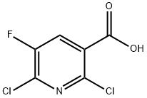 2,6-Dichloro-5-fluoronicotinic acid 구조식 이미지