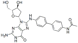 Guanosine, 8-((4'-(acetylamino)(1,1'-biphenyl)-4-yl)amino)-2'-deoxy- 구조식 이미지