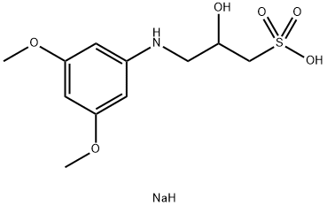 N-(2-Hydroxy-3-sulfopropyl)-3,5-dimethoxyaniline sodium salt 구조식 이미지
