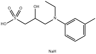 Sodium 3-(N-ethyl-3-methylanilino)-2-hydroxypropanesulfonate 구조식 이미지