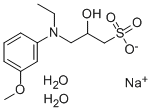 N-Ethyl-N-(2-hydroxy-3-sulfopropyl)-3-methoxyaniline sodium salt dihydrate Structure