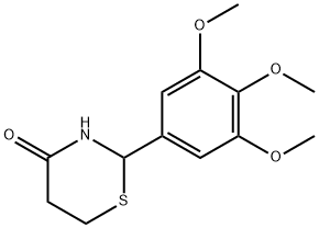 2-(3,4,5-Trimethoxyphenyl)-1,3-perhydrothiazine-4-one 구조식 이미지