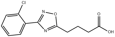 4-[3-(2-CHLOROPHENYL)-1,2,4-OXADIAZOL-5-YL]BUTANOIC ACID 구조식 이미지