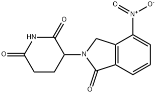 3-(4-Nitro-1-oxo-1,3-dihydroisoindol-2-yl)piperidine-2,6-dione 구조식 이미지