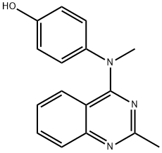 4-[메틸-(2-메틸-퀴나졸린-4-일)-아미노]-페놀 구조식 이미지