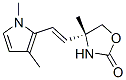 2-Oxazolidinone,4-[2-(1,3-dimethyl-1H-pyrrol-2-yl)ethenyl]-4-methyl-,(4R)-(9CI) Structure