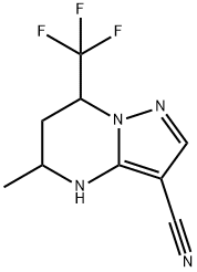 Pyrazolo[1,5-a]pyrimidine-3-carbonitrile, 4,5,6,7-tetrahydro-5-methyl-7-(trifluoromethyl)- (9CI) 구조식 이미지