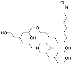 3,7,11-tris(2-hydroxyethyl)-15-oxa-3,7,11-triazaheptacosane-1,13-diol hydrochloride  Structure