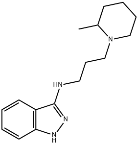 1H-Indazol-3-amine, N-(3-(2-methyl-1-piperidinyl)propyl)- 구조식 이미지