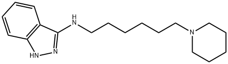 1H-Indazol-3-amine, N-(6-(1-piperidinyl)hexyl)- Structure