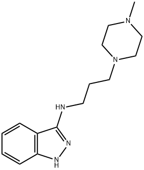 1H-Indazol-3-amine, N-(3-(4-methyl-1-piperazinyl)propyl)- 구조식 이미지