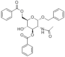 벤질2-아세트아미도-3,6-DI-O-BENZOYL-2-DEOXY-ALPHA-D-글루코피라노사이드 구조식 이미지