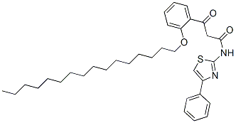 3-[o-(hexadecyloxy)phenyl]-3-oxo-N-(4-phenylthiazol-2-yl)propionamide  구조식 이미지