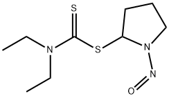 N,N-diethyl-1-(1-nitrosopyrrolidin-2-yl)sulfanyl-methanethioamide Structure