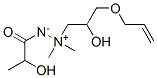 1-[2-Hydroxy-3-(2-propenyloxy)propyl]-2-(2-hydroxypropionyl)-1,1-dimethylhydrazinium-2-ide 구조식 이미지
