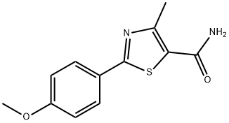 2-(4-methoxyphenyl)-4-methyl-1,3-thiazole-5-carboxamide 구조식 이미지