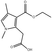 2-CarboxyMethyl-1,4-diMethyl-1H-pyrrole-3-carboxylic acid ethyl ester 구조식 이미지
