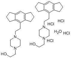 1-(2-(s-히드린다센-4-일)에틸)-4-(2-히드록시에틸)피페라진디히드로클로로화물반수화물 구조식 이미지