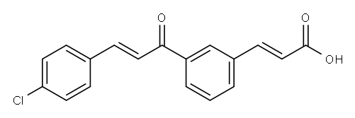 2-Propenoic acid, 3-(3-(3-(4-chlorophenyl)-1-oxo-2-propenyl)phenyl)-,  (E,E)- 구조식 이미지