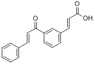 (E,E)-3-(3-(1-Oxo-3-phenyl-2-propenyl)phenyl)-2-propenoic acid 구조식 이미지