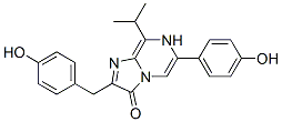 Imidazo[1,2-a]pyrazin-3(7H)-one,  6-(4-hydroxyphenyl)-2-[(4-hydroxyphenyl)methyl]-8-(1-methylethyl)- 구조식 이미지