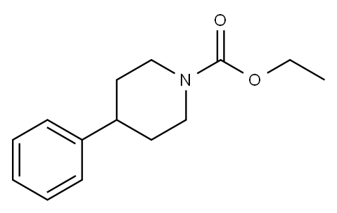 1-Piperidinecarboxylic acid, 4-phenyl-, ethyl ester 구조식 이미지