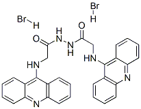 Glycine, N-9-acridinyl-, 2-((9-acridinylamino)acetyl)hydrazide, dihydr obromide 구조식 이미지
