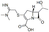 (5R,6S)-6-[(R)-1-Hydroxyethyl]-3-[[2-(dimethylamino)-2-iminoethyl]thio]-7-oxo-1-azabicyclo[3.2.0]hept-2-ene-2-carboxylic acid 구조식 이미지