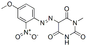 5-[(4-Methoxy-2-nitrophenyl)azo]-1-methylpyrimidine-2,4,6(1H,3H,5H)-trione 구조식 이미지