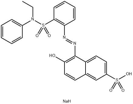 5-[[2-[(N-Ethyl-N-phenylamino)sulfonyl]phenyl]azo]-6-hydroxy-2-naphthalenesulfonic acid sodium salt Structure