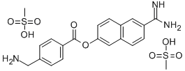 6-아미디노-2-나프틸-4-아미노메틸벤조에이트디메탄설포네이트 구조식 이미지