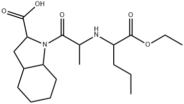 1-[2-[[1-(ethoxycarbonyl)butyl]amino]propionyl]octahydro-1H-indole-2-carboxylic acid 구조식 이미지
