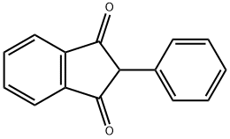 2-페닐인단-1,3-다이온 구조식 이미지