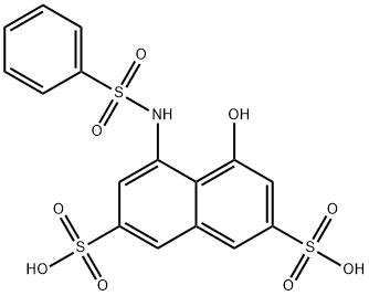 83-22-7 4-hydroxy-5-[(phenylsulphonyl)amino]naphthalene-2,7-disulphonic acid 