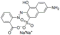 2-[(6-amino-1-hydroxy-3-sulpho-2-naphthyl)azo]benzoic acid, sodium salt Structure