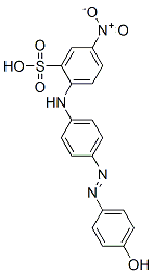 2-[[4-[(4-hydroxyphenyl)azo]phenyl]amino]-5-nitrobenzenesulphonic acid Structure