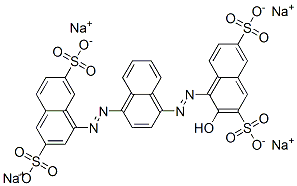 4-[[4-[(2-hydroxy-3,6-disulpho-1-naphthyl)azo]-1-naphthyl]azo]naphthalene-2,6-disulphonic acid, sodium salt 구조식 이미지