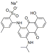 sodium 3-[[9,10-dihydro-8-hydroxy-4-(isopropylamino)-9,10-dioxo-1-anthryl]amino]toluene-4-sulphonate Structure