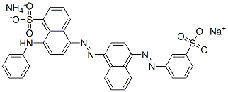8-anilino-5-[[4-[(3-sulphophenyl)azo]-1-naphthyl]azo]naphthalene-1-sulphonic acid, ammonium sodium salt 구조식 이미지