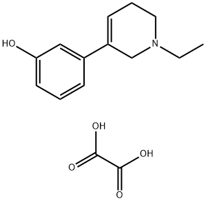 3-(1-에틸-1,2,5,6-테트라하이드로-3-피리디닐)페놀에탄디오에이트(2:1)(salt) 구조식 이미지