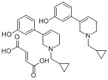 3-(1-Cyclopropylmethyl-1,2,5,6-tetrahydropyridin-3-yl)phenol fumarate 구조식 이미지
